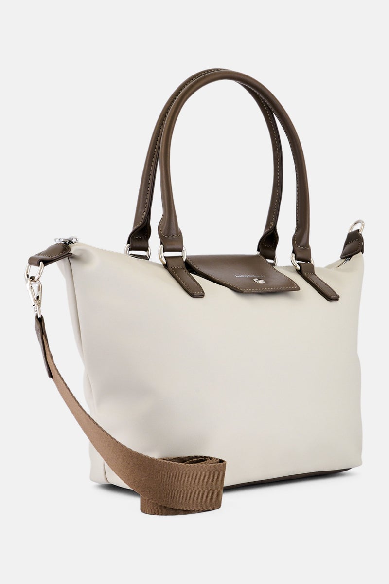 Kathy Ireland Women Brand Logo Handbag, Light Grey - Image 2